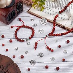 DIY Alloy & Natural Wood Beads Bracelets Making Kits&nbsp;DIY-PH0023-48