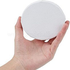 子供木製学習ジオメトリ教育玩具  スケッチブックのおもちゃ  フラットラウンド  ホワイト  10x1.7cm  6個/箱&nbsp;DIY-NB0003-56