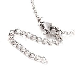 Non-Tarnish 304 Stainless Steel Locket Pendant Necklaces&nbsp;NJEW-F239-02P