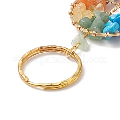 Natural Green Aventurine Keychain&nbsp;KEYC-JKC00435-03