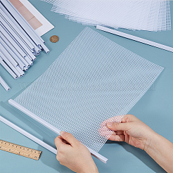 10Pcs Rectangle Plastic Mesh Canvas Sheets&nbsp;DIY-BC0016-48