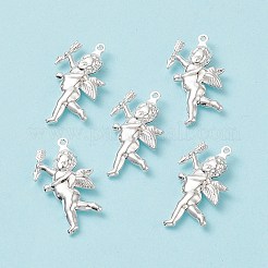 304ステンレスペンダント  中空キューピッド/ケルビム  銀  29x16.5x5mm  穴：1mm&nbsp;STAS-H413-14S