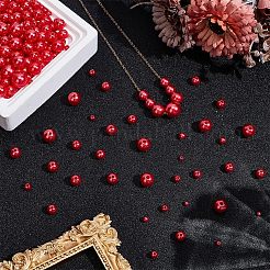 2120Pcs 8 Styles  Imitation Pearl Resin Beads Strands&nbsp;RESI-AR0001-47
