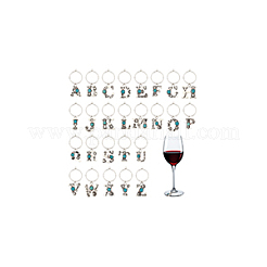 Brass Wine Glass Charms&nbsp;AJEW-GA00015