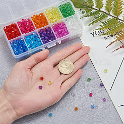 Faceted Bicone Transparent Acrylic Beads&nbsp;TACR-CJ0001-03