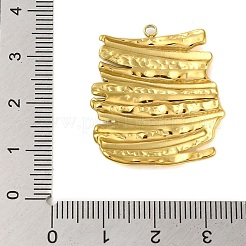 イオンプレーティング（IP）304ステンレスペンダント  不規則な長方形のチャーム  18KGP本金メッキ  31x26.5x3mm  穴：1.8mm&nbsp;STAS-C104-54G