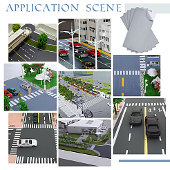プラスチックステッカー  道路舗装ステッカー  濃いグレー  600x300x0.1mm&nbsp;DIY-WH0699-89A