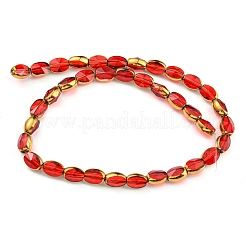 Electroplate Transparent Glass Beads Strands&nbsp;EGLA-G037-03A-HP