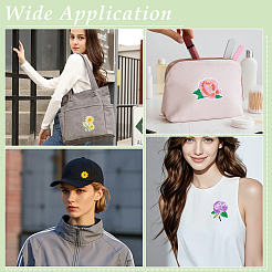 36Pcs Flower Polyester Computerized Embroidery Cloth Iron on/Sew on Patches&nbsp;PATC-WH0021-042