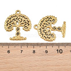 304ステンレスペンダント  生活のチャームの木  イオンプレーティング（ip）  18KGP本金メッキ  26x22x1.8mm  穴：2mm&nbsp;SA-CBA1839-19G