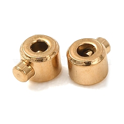 304ステンレススチールクリンプビーズ  コラム  イオンプレーティング（ip）  ゴールドカラー  4x2.5x3mm  穴：1.5mm&nbsp;LS-STAS-A151-04G