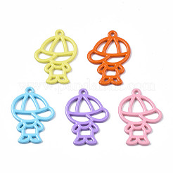 Spray Painted Alloy Pendants&nbsp;PALLOY-T077-167