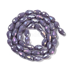 Opaque Solid Color Electroplate Glass Beads Strands&nbsp;EGLA-N013-P10mm-B09
