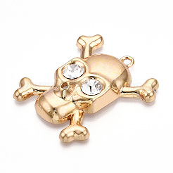 Rack Plating Alloy Rhinestone Pendants&nbsp;PALLOY-N176-108B-G