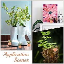 ミニ磁器の花瓶 ミニチュア装飾品  マイクロランドスケープホームドールハウスアクセサリー  小道具の装飾のふりをする  砂茶色  39.5x35.5mm  内径：19mm&nbsp;DJEW-GF0001-94