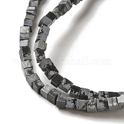 Natural Snowflake Obsidian Beads Strands&nbsp;G-B064-A34