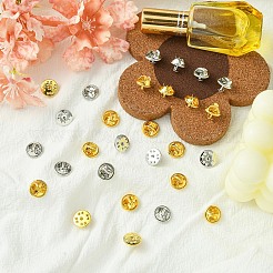 鉄製バタフライクラッチピンバック120セット  プラチナ  トレイ：4.5mm  12mm  ピン：1mm&nbsp;IFIN-YW0003-59P