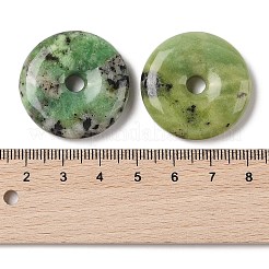 天然クリソプラズマペンダント  ドーナツ/円盤チャーム  30~31x5.5~6.5mm  穴：6mm&nbsp;G-F639-04I