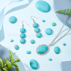 84Pcs 14 Style Synthetic Turquoise Cabochons&nbsp;TURQ-PH0001-02