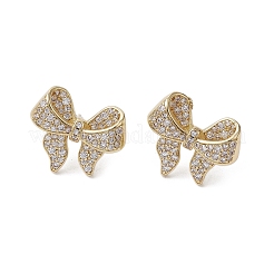 Bowknot Brass Stud Earrings&nbsp;EJEW-M245-05G