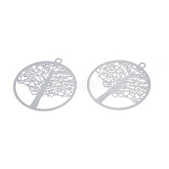 Non-Tarnish 201 Stainless Steel Filigree Pendants&nbsp;STAS-S118-038