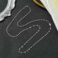 2mm Rack Plating Brass Singapore Chain Necklaces for Women Men&nbsp;MAK-L044-27P