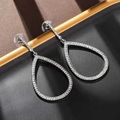 Alloy & Crystal Rhinestone Dangle Stud Earrings&nbsp;LS-EJEW-G467-01P-02