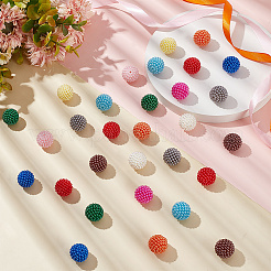 110個 11色 ABSプラスチック模造パールビーズ  ベリービーズ  ラウンド  ミックスカラー  19~19.5x18~18.5mm  穴：1.8mm  10個/カラー&nbsp;KY-AR0001-21