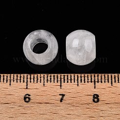 天然水晶ヨーロッパのビーズ  ロッククリスタル大穴ビーズ  ロンデル  10~10.5x7.5~9mm  穴：5mm&nbsp;X-G-T092-10mm-24