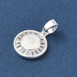 Brass Pave Clear Cubic Zirconia Charms&nbsp;CU-CBA746B-01S