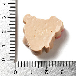 不透明樹脂デコデンカボション  花を持つ動物  鹿  29x27x10.5mm&nbsp;CRES-L042-A08