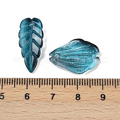 グラデーションカラー透明ガラスビーズ  混合図形  ダークターコイズ  8~23x8~20x3.5~8mm  穴：1~1.4mm  約800個/1000g&nbsp;GLAA-B026-01E