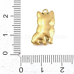 304ステンレスペンダント  ゴールドカラー  猫の形のチャーム  19x11x3.5mm  穴：1.2mm&nbsp;STAS-K328-01A-G