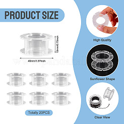 20Pcs Plastic Sewing Thread Spool&nbsp;ODIS-TA0001-12