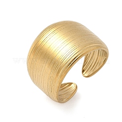 304ステンレススチールカフリング  イオンプレーティング（ip）  18KGP本金メッキ  14mm&nbsp;RJEW-P150-07G
