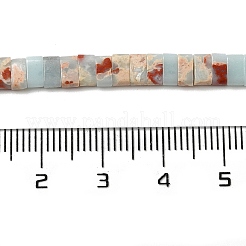 合成アクアテラジャスパービーズ連売り  印象ジャスパー  2穴  長方形  2.5~3x5x2.5mm  穴：0.8mm  約138~140個/連  15.28''~15.31''（38.8~38.9センチメートル）&nbsp;G-Z045-A19-01