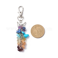 Gemstone Chips Cluster Pendant Decorations&nbsp;HJEW-JM00772