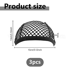 3Pcs Nylon Elastic Wig Caps&nbsp;DIY-DC0004-13