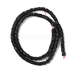 天然溶岩岩ビーズ連売り  コラム  5x4mm  穴：1mm  約76個/連  14.96''（38センチメートル）&nbsp;G-A234-E02-03