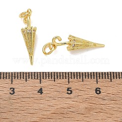 Brass Micro Pave Clear Cubic Zirconia Pendants&nbsp;KK-CBAD9DF-08G