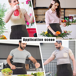 Polyester Waiter Aprons with 3 Pockets&nbsp;AJEW-WH20064-38