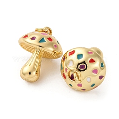 Brass Enamel Pendants&nbsp;KK-Q098-15G-B