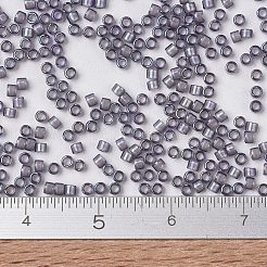 MIYUKIデリカビーズ  シリンダー  日本製シードビーズ  11/0  （db1789)白い裏地アメジストab  1.3x1.6mm  穴：0.8mm  約2000PCS /ボトル  10 G /ボトル&nbsp;SEED-JP0008-DB1789