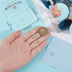 スターリングシルバーのロブスタークロウ留め金5個925個  オーバル  銀  11.5x6.5x3.5mm  穴：1.5mm&nbsp;STER-BBC0007-83