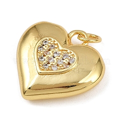 Brass Micro Pave Cubic Zirconia Pendants&nbsp;KK-B150-16G