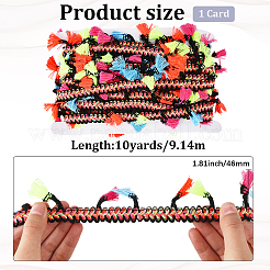 Polyester Centipede Braided Fringe Ribbon&nbsp;SRIB-CY0001-06B