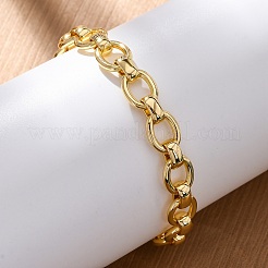 Brass Oval Link Chain Bracelets for Women Men&nbsp;BJEW-K273-06G