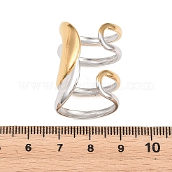 304ステンレススチールカフオープンリング  ムーン  イオンプレーティング（ip）  ゴールデン·ステンレス鋼色  28.5mm  内径：18mm&nbsp;SA-H001-11GP