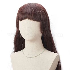 女性用ガラスシードビーズと天然養殖淡水パールビーズネックレス  ステンレス製のパーツと  ミックスカラー  18.43インチ（46.8cm）  1.5~4.5mm&nbsp;NJEW-JN04210
