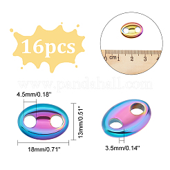 16Pcs PVD Vacuum Plating Non-magnetic Synthetic Hematite Connector Charms&nbsp;G-AR0004-78